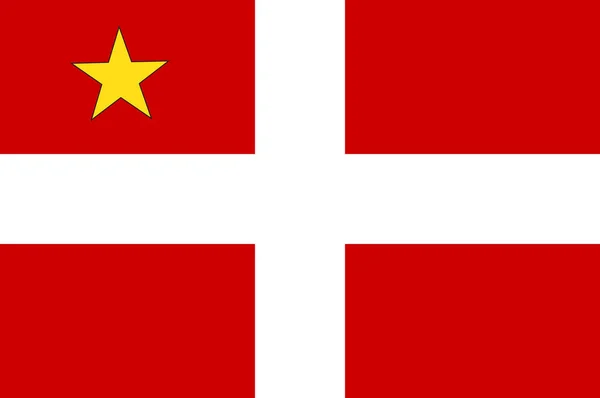 Флаг Шамбери в Верхней Савойе региона Овернь-Рона-Альпы — стоковый вектор