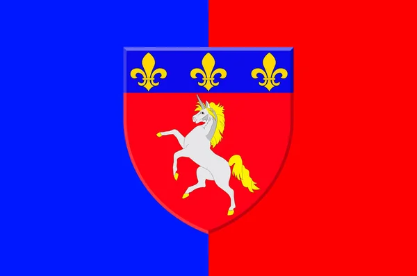 Vlajka Saint-Lo v Normandii je oblast Francie — Stockový vektor