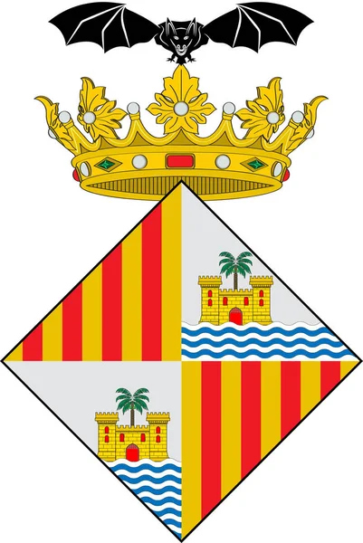 Herb Palma de Mallorca Balearów, Hiszpania — Wektor stockowy