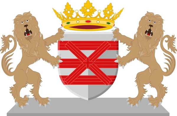 荷兰恩斯赫德的徽章 — 图库矢量图片