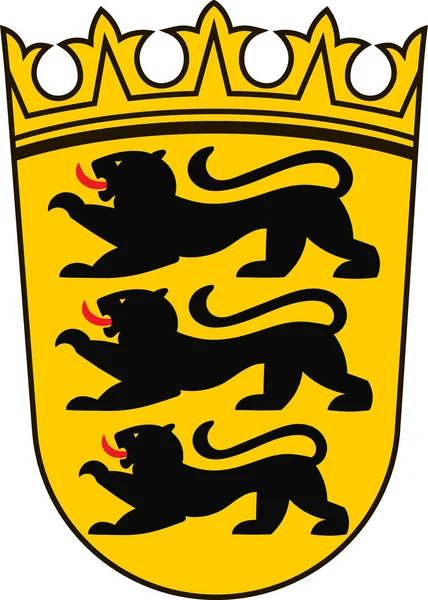 ドイツの土地バーデン・ヴュルテンベルクの紋章 — ストックベクタ