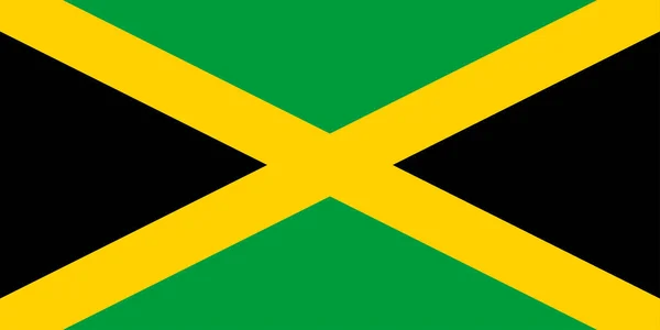 Bandera de Jamaica — Vector de stock