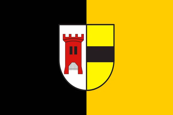 Bandera de Moers en Renania del Norte-Westfalia, Alemania — Vector de stock