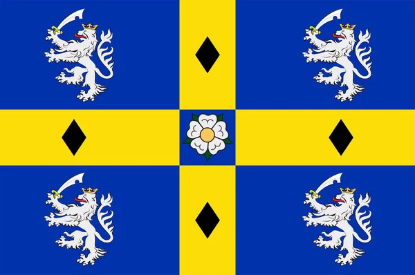 Флаг Дарема в Англии — стоковый вектор