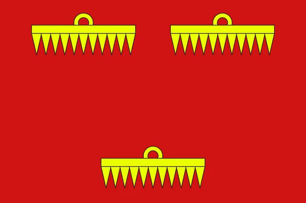 Флаг Ретеля в Арденнах региона Гранд-Эст Франции — стоковый вектор