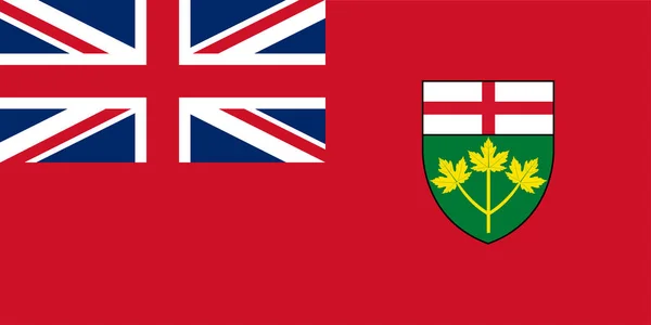 Vlag van Ontario in Canada — Stockvector