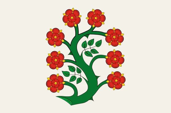 德国北莱茵-威斯特法伦州塞尔菲坎特旗 — 图库矢量图片