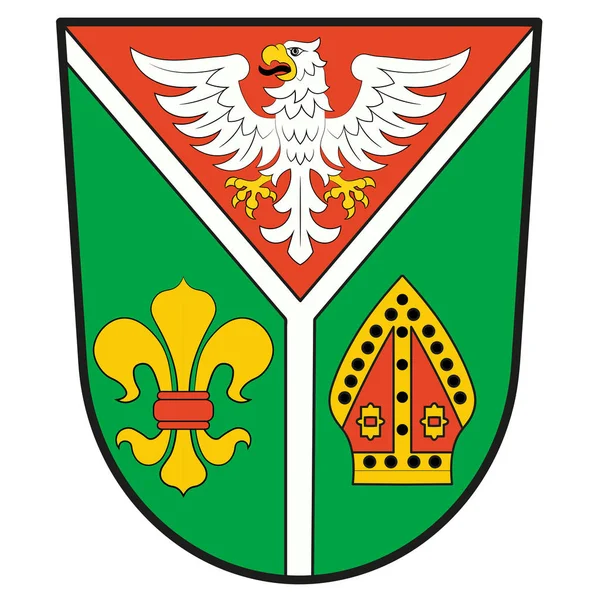 奥斯特普里尼茨 鲁皮因的徽章是德国勃兰登堡的一个地区 矢量插图 — 图库矢量图片