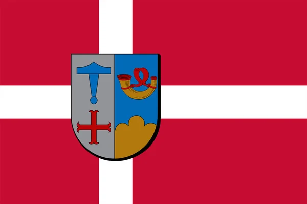 Flag of Ishoj is a municipality in Denmark — Stock Vector