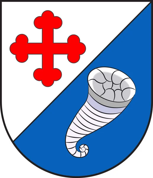 ラインラント・パラティネートのニーダーフィシュバッハの紋章、ドイツ — ストックベクタ