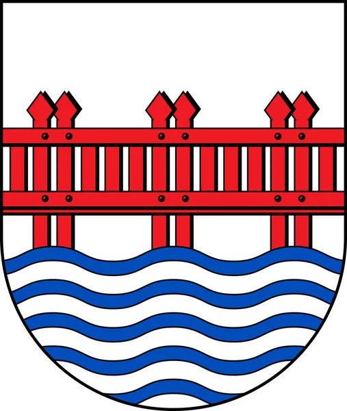 Escudo de Haderslev en la Región del Sur de Dinamarca — Vector de stock