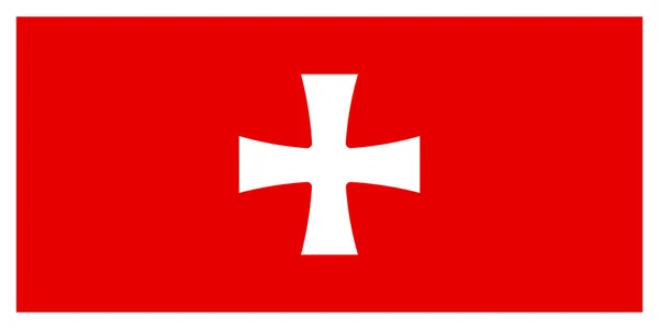 Прапор Цетитіньє муніципалітету в Чорногорії — стоковий вектор