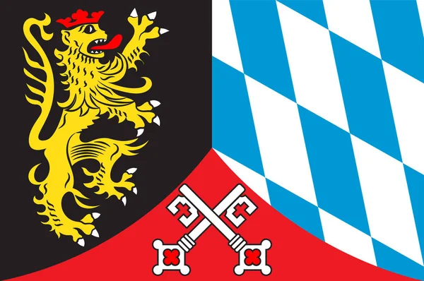 Oberpalatinens flagga i Bayern, Tyskland — Stock vektor