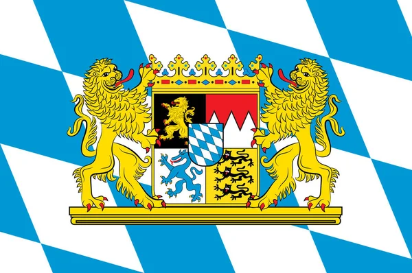 Bandera de Bavaria en Alemania — Vector de stock