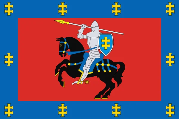 Flagge des Komitats Vilnius in Litauen — Stockvektor