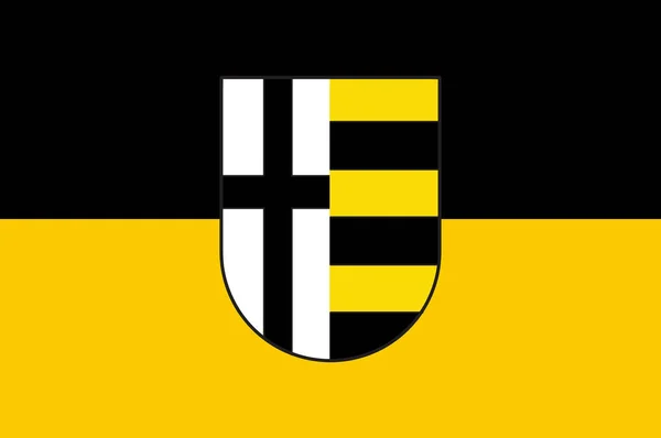 Bandera de Korschenbroich en Renania del Norte-Westfalia, Alemania — Archivo Imágenes Vectoriales
