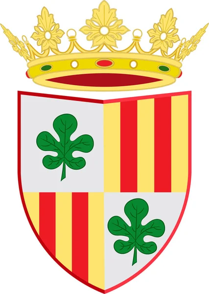 Escudo de armas de Figueres de España — Archivo Imágenes Vectoriales