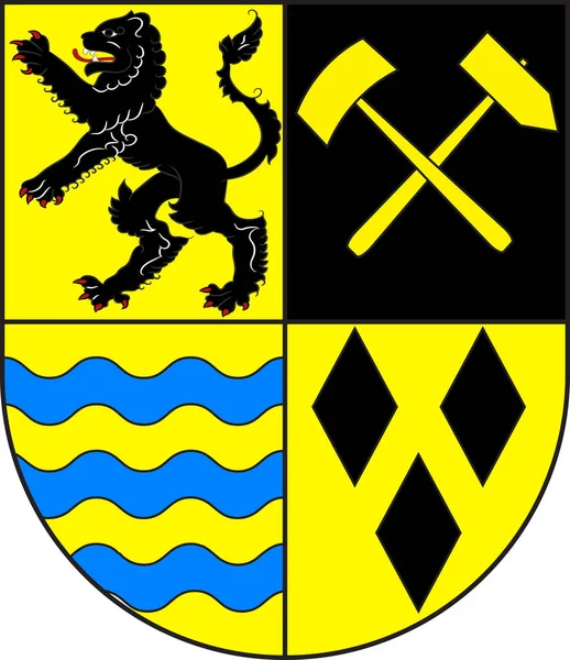 Wappen von Mittelsachsen in Sachsen in Deutschland — Stockvektor