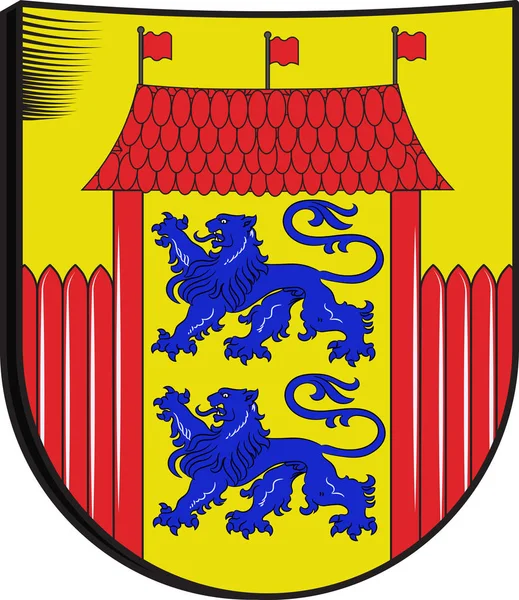 Escudo de armas de Husum en Schleswig-Holstein en Alemania — Archivo Imágenes Vectoriales