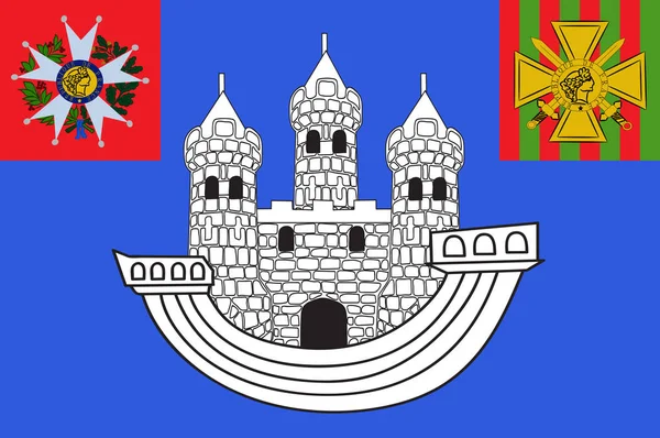 Bandiera di Saint-Dizier in Alta Marna di Grand Est è amministrata — Vettoriale Stock