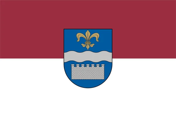 Bandera de Daugavpils en Letonia — Vector de stock