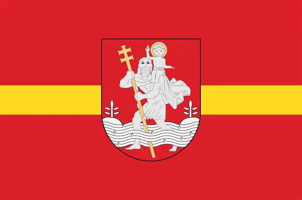 Drapeau de la ville de Vilnius en Lituanie — Image vectorielle