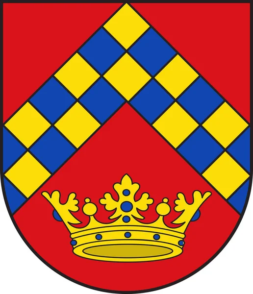 Escudo de armas Kirchberg en Rhein-Hunsrueck-Kreis de Renania-Pal — Vector de stock