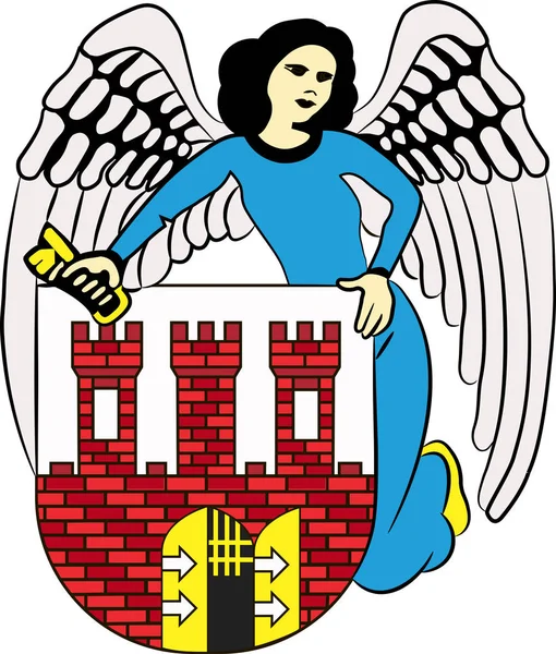 Coat of arms of Torun in Kuyavian-Pomeranian Voivodeship in Pola — Stock Vector