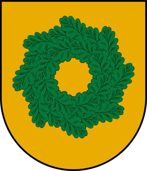 A lettországi Courland faluban Talsi címere — Stock Vector