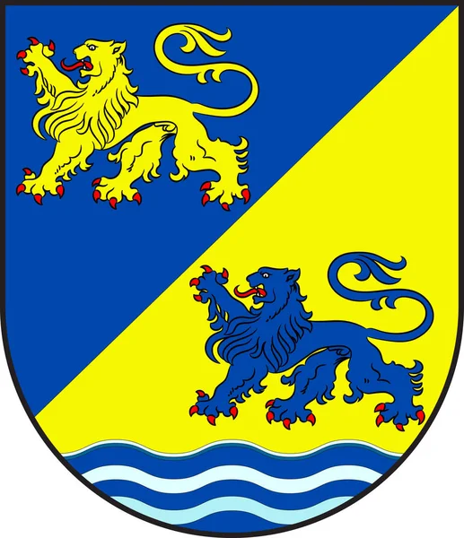 Schleswig-Flensburg címere Schleswig-Holsteinban — Stock Vector