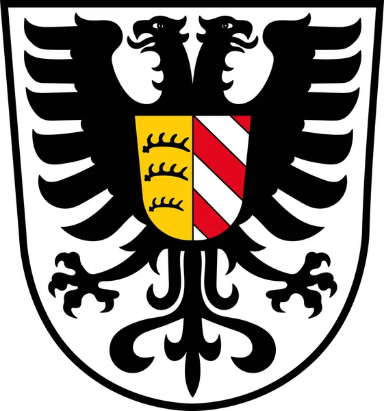 Stemma dell'Alb-Donau-Kreis a Baden-Wuerttemberg, Germania — Vettoriale Stock