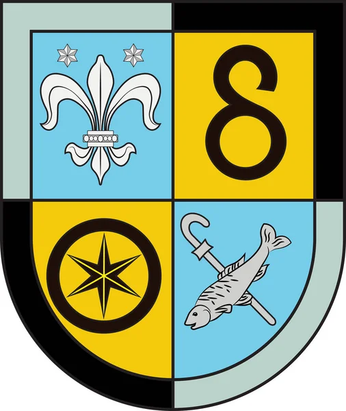 Escudo de Herxheim en Suedliche Weinstrasse de Renania-P — Vector de stock