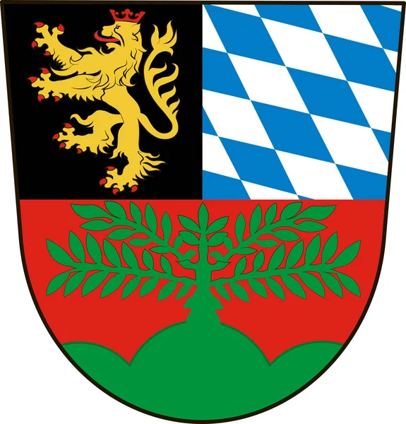Герб Вайдена в Верхнем Пфальце в Баварии, Германия — стоковый вектор