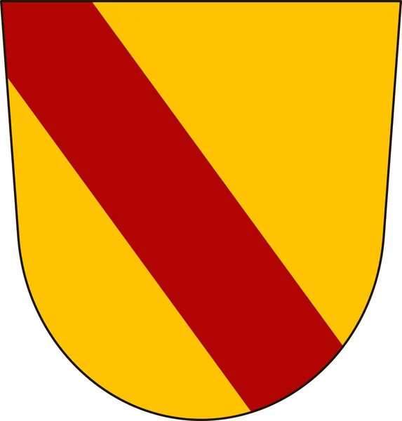Escudo de Baden-Baden en Baden-Wurttemberg en el suroeste — Vector de stock