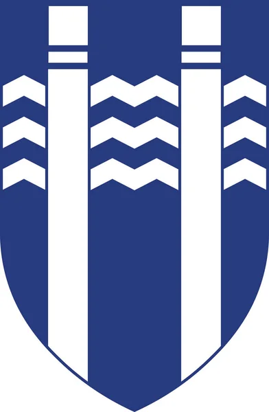 Escudo de armas de Reikiavik es la capital de Islandia — Vector de stock