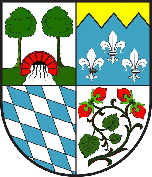 Escudo de Dittelsheim-Hessloch en Alzey-Worms en Renania — Vector de stock