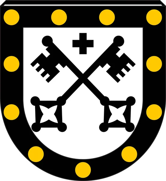 Escudo de Xanten en Renania del Norte-Westfalia, Alemania — Vector de stock