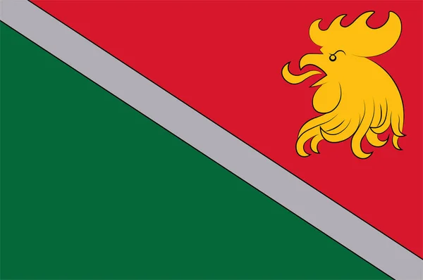 拉脱维亚维泽梅马多纳市旗 — 图库矢量图片