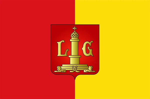 Флаг Льежа в Бельгии — стоковый вектор