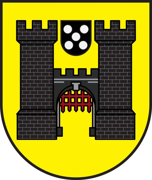Brasão de armas de Landstuhl em Kaiserslautern na Renânia-Palatinado — Vetor de Stock