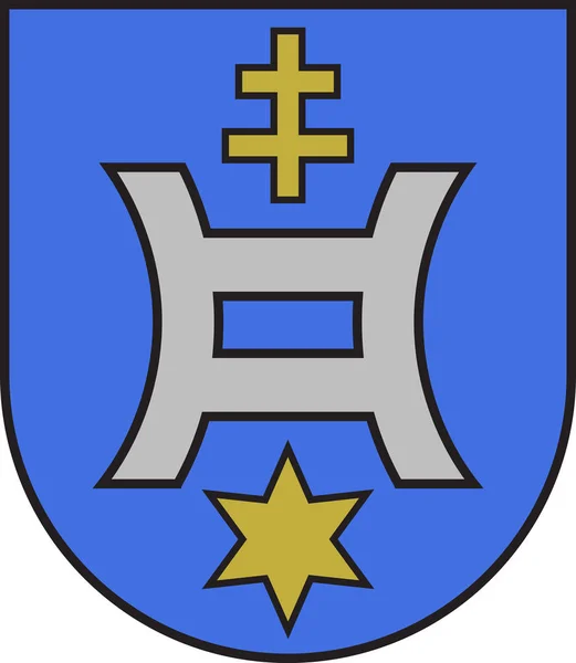 Coat of arms of Wallerfangen in Saarland in Germany — Stock Vector