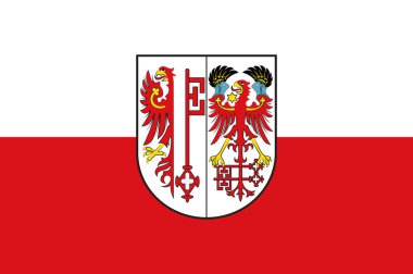 Almanya 'daki Saxony-Anhalt bölgesindeki Salzwedel bayrağı