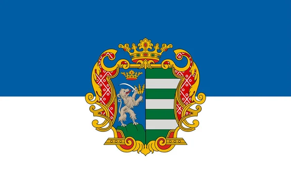 Bandera de Bekes County of Hungary — Vector de stock