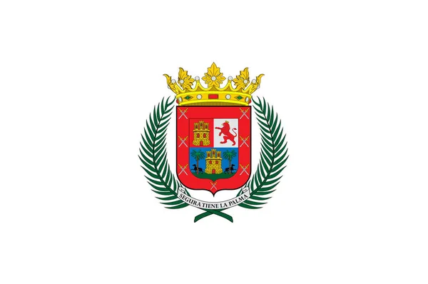 A Kanári-szigetek Las Palmas de Gran Canaria zászlaja — Stock Vector