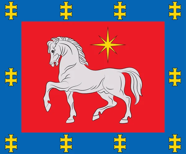 Utenas flagga i Litauen — Stock vektor