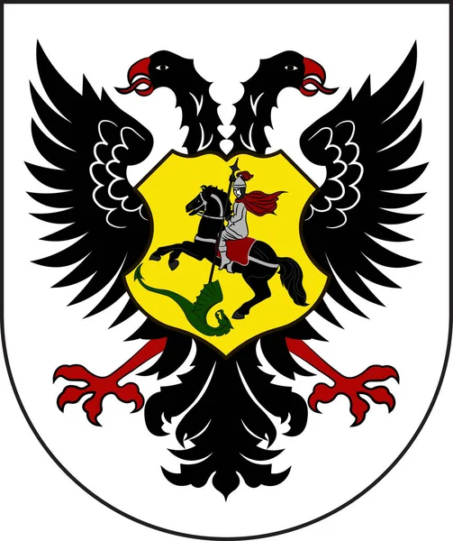 Coat of arms of Ortenaukreis in Baden-Wuerttemberg, Germany — Stock Vector