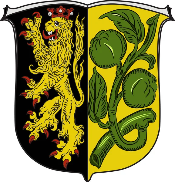 Escudo de Eppelsheim en Alzey-Worms en Renania-Palatinat — Vector de stock