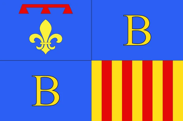 Vlag van Brignoles in var is een departement van Frankrijk — Stockvector