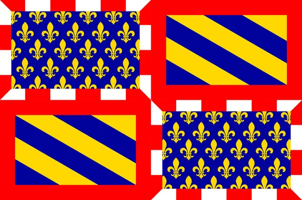 Drapeau de Bourgogne, France — Image vectorielle