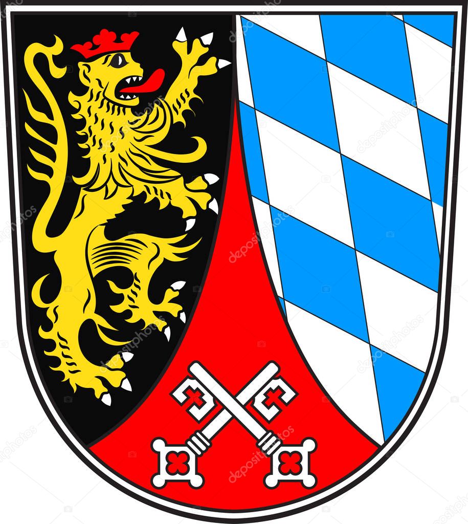 Coat of arms of Upper Palatinate in Bavaria, Germany